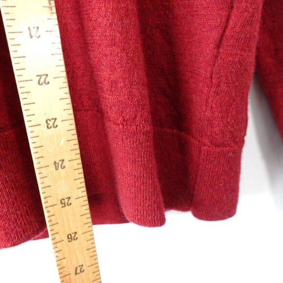 UNTUCKit Sweater Mens Large Red Wool Knit Quarter Zip Pullover Merino Jumper - Picture 5 of 9